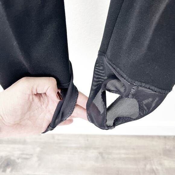 [Roffe] Vintage Black Tapered Jett Stirrup Ski Snow Pants Nylon Stretch Sz 4L - Picture 9 of 11